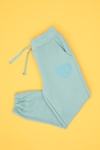 U.S. Polo Assn. Kız Çocuk Mint Simli Baskı Detaylı Jogger Eşofman Altı 50316849-VR090
