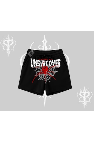 Tarzsokak Beyaz Şort Spider Undercover Siyah