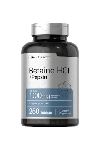 Horbach Betaine Hcl With Pepsin 1000mg 250 Tablet.usa Menşei... Aromasız