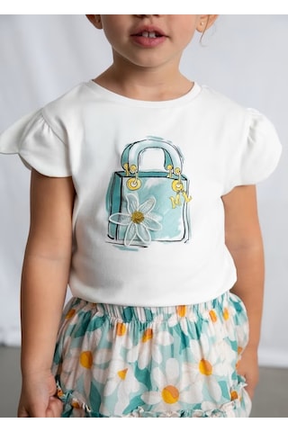 Mayoral Kız Çocuk T-shirt 3002 Krem