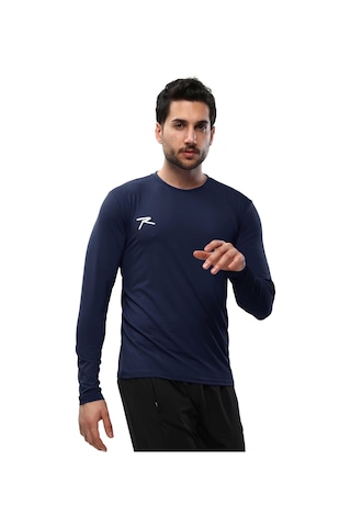 Raru Uzun Kollu T-shirt Laus Lacivert Lacivert