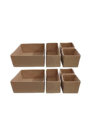 Balkan Room 8'li Bej Çekmece İçi Düzenleyici Organizer Set - Çok Bej