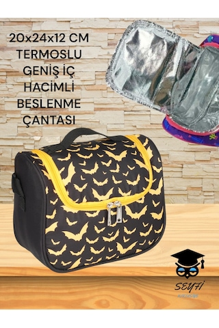 20x24x12 Cm Termoslu Geniş İç Hacimli Beslenme Çantası Avokado