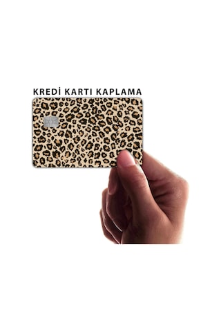 Leopar Desenli - Papara Tosla Kart Kaplama Stickeri Kredi Kartı Için Uyumlu Diğer