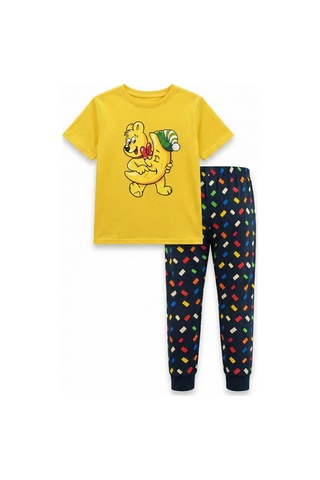 Harıbo Haribo Lisanslı Ayıcık Baskılı Erkek Çocuk Pijama Takımı Sarı