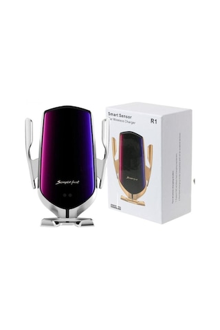 Smart Sensor R1 Araç Içi Telefon Tutucu Wireless Şarj Sensörlü Senalstore Çok Renkli
