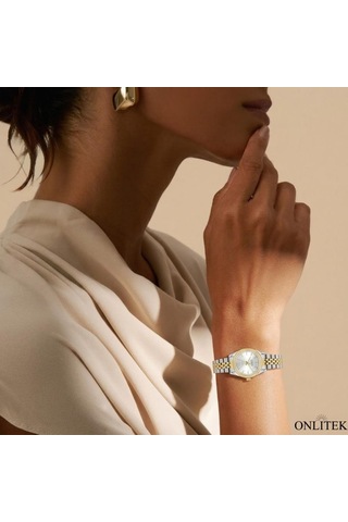 Elle El.1.10010-3 22,5 Mm Kadın Kol Saati Altın - Gümüş