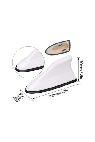 Noktaoto Tüm Araçlara Uyumlu Silikon Tabanlı Shark Köpekbalığı Fin Anten