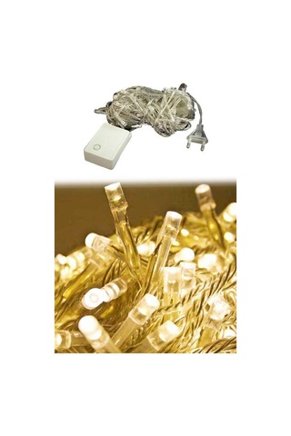 100 Ledli 10m Gün Işığı 8 Farklı Fonksiyonlu Fişli Led, Dekor Lambası Led Çok Renkli