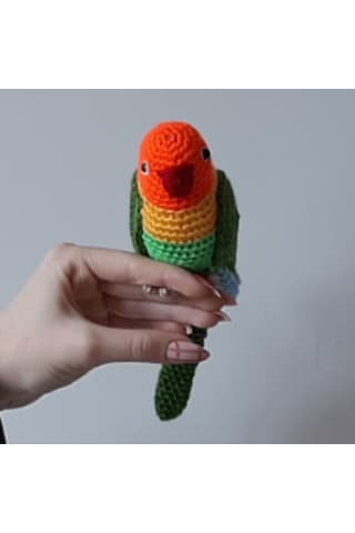 Amigurumi Örgü Oyuncak Kuş Cennet Papağan Sultan