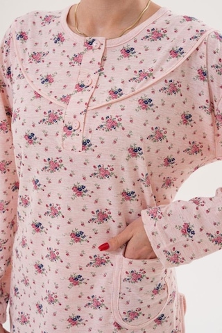 Mecit Pijama Mecit 6314 Pudra Kadın Büyük Beden Pijama Takımı Pudra