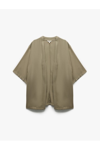 Koton Gizli Cepli Viskon 3/4 Kol Oversize Kimono Haki 5sak50083pw Haki