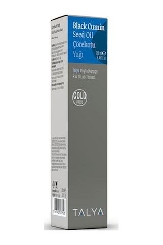 Talya Soğuk Sıkım %100 Saf ve Doğal Çörekotu Yağı 250 ML