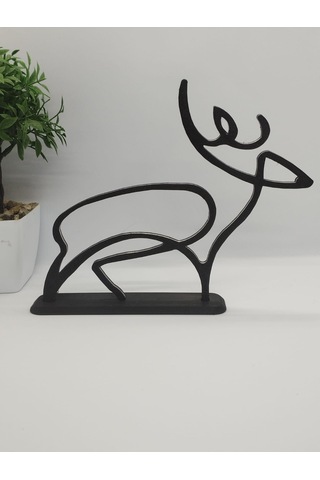 Geyik Masa Dekor Hediye Fikri Sanat Heykeli