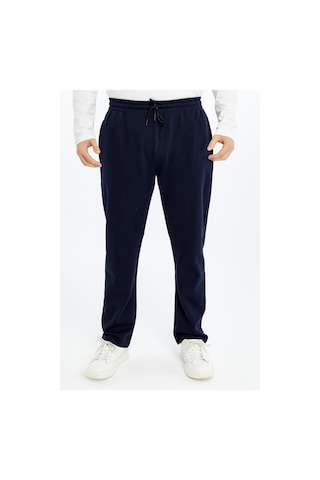 Defys Erkek Beli Lastikli Düz Paça Cepli Regular Fit Pantolon Lacivert