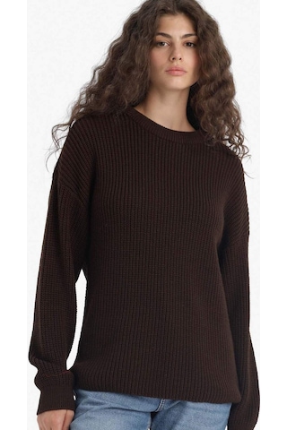 Defacto Regular Fit Bisiklet Yaka Kazak H6905az25wnbn468 Kahve