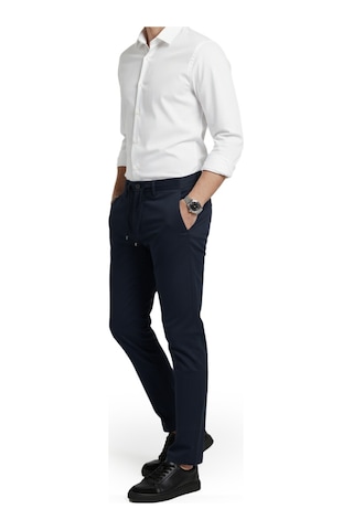 Deepsea Lacivert Esnek Kumaş Slim Fit Beli Lastikli Günlük Spor Pantolon 2601070 Lacivert