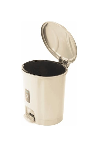 Motek Elit Pedallı Plastik Çöp Kovası İç Kovalıı 22 Lt-krem Krem