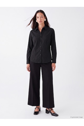 Lcw Everyday Siyah Regular Fit Kadın Gömlek