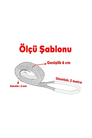 Lexroo Sapan Polyester Spanzet 2 Ton 2 Metre Turkuaz Sağlam Yük Kaldırma Taşıma İndirme Halat