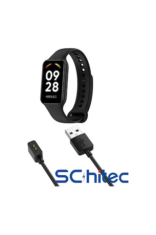 Schitec Mi Band 8/8pro/8active/9/9pro/9active/10 & Redmi Band2/watch3/3active/watch4/4active/watch5/active/5lite Uyumlu 1m Usb-a Manyetik Şarj Kablosu -