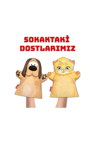 2 Parça Tox Sokaktaki Dostlarımız Keçe El Kukla Set . Eğitici Oyu