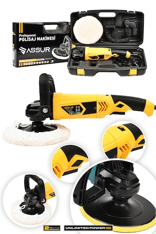 Assur ASR406-02-07 180 MM Pasta Cila Polisaj Zımpara Sarı