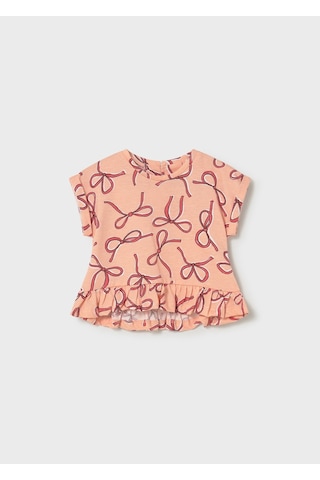 Mayoral Kız Bebek Penye Şort Takım 2 Tshirtlü Pembe