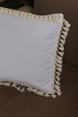Dnc Home Tekstil Ndchome Keten Beyaz Ponponlu Kırlent Kırlent Kılıfı 43 X 43
