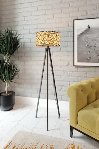 Tripod Üç Ayaklı Lambader Dekoratif Aydınlatma Tripod Lambader Şapka Rengi