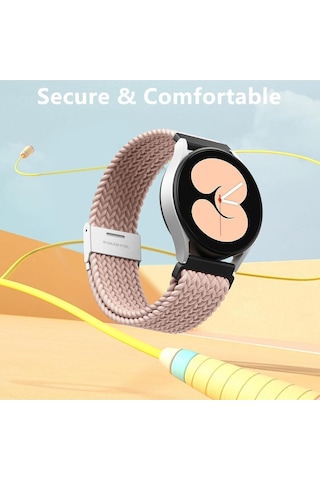 Samsung Galaxy Watch 4 5 6 7 Fe 40 44mm Classic 42 43 46 47mm Uyumlu 20mm Metal Klips Örgü Kordon
