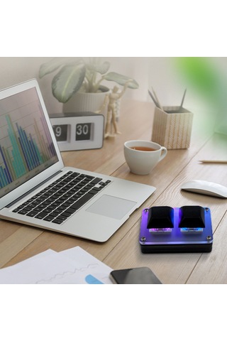 Mufunye 2 Tuşlu Usb Programlanabilir Mini Klavye, Rgb Işıklı, Kopyala-yapıştır-kes Ve Kısayol Tuşları, Akrilik Malzeme İle Taşınabilir