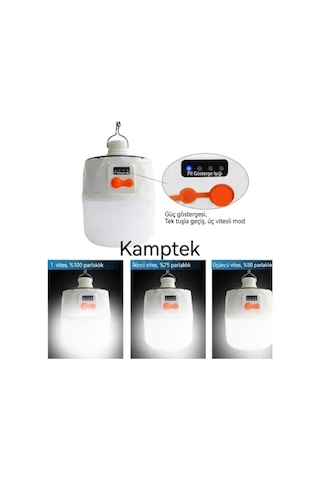 Güneş Enerjili Fonksiyonlu Kamp Doğa Çadır Dış Mekan Lambası 240w Asma Aparatlı Renkli