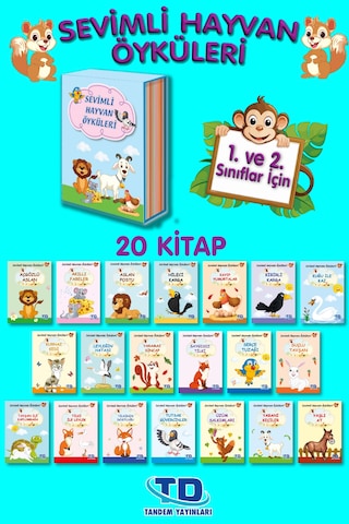 Sevimli Hayvan Öyküler 20 Kitap
