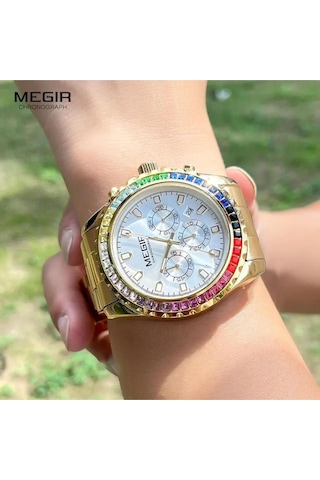 Megır 2227 Tüm Fonksiyonları Aktif Erkek Kol Saati Sarı