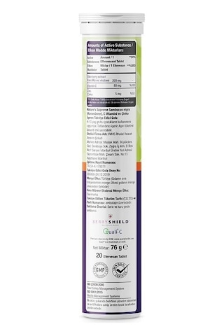 Natures Supreme Sambucus Nigra 20 Efervesan Tablet Çilek-Ahududu