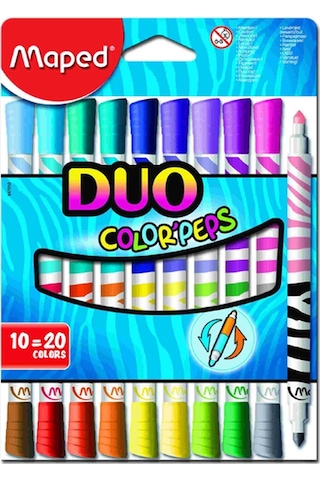 Maped Keçeli Boya Kalemi Duo Tip 10 Lu 20 Renk 847010