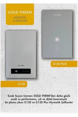 Goldterm Gold Therm G120 Hermetik Şofben