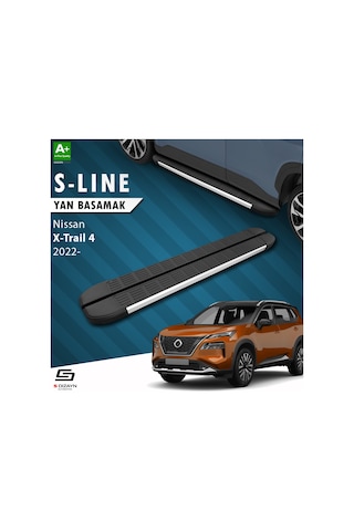 S-dizayn Nissan X-trail T33 S-line Aluminyum Yan Basamak 183 Cm 2022 Üzeri