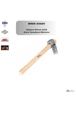 Sait Demirci Minik Keser, Ahşap Saplı Dövme Çelik Pratik Profesyonel Seri İş Keseri