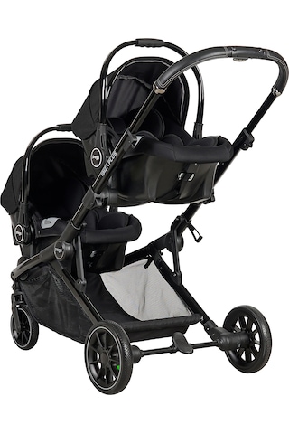 Prego İbiza Plus Travel Sistem İkiz Bebek Arabası 2223 Siyah