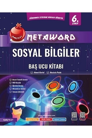 Nartest 6. Sınıf Sosyal Bilgiler Metaword Baş Ucu Kitabı Nartest