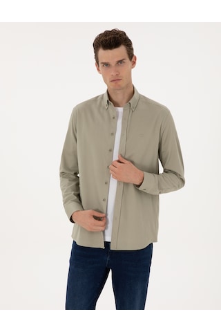 Pierre Cardin Erkek Su Yeşili Gömlek Desenli 50316736-vr048 Su Yeşili