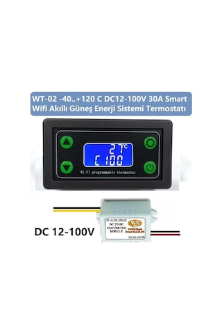 Yate10 Smart Wifi Dc12-100v 30a Güneş Panel Termostat/ Timer
