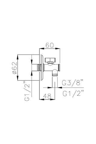 Adell Alp Filitreli Ara Musluk Krom 1/2 -3/8 Krom