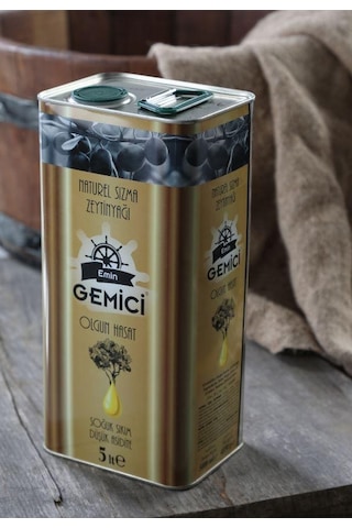 Emin Gemici Olgun Hasat Soğuk Sıkım Natürel Sızma Zeytinyağı 5 L