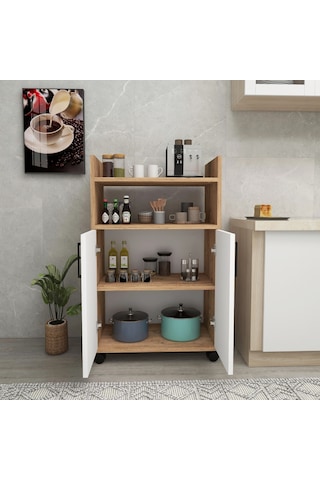 Arnetti Mutfak Banyo Tiraks Çok Amaçlı Dolap Atlantik Çam Beyaz