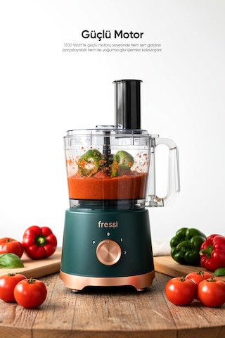 Fressi FR-PBL02 1200 W Power Blender Seti Mutfak Robotu