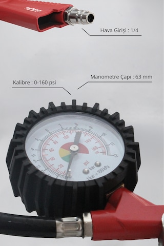 Gaptools Havalı Lastik Şişirme Ve Ölçme Gpls01