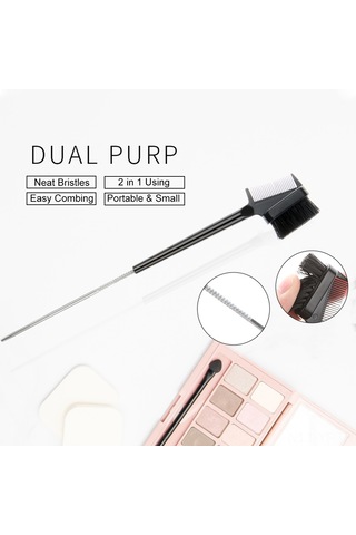 Yifomall Profesyonel Kaş Ve Kirpik Fırçası - Çift Taraflı Makyaj Aracı, Dayanıklı Ve Taşınabilir Tasarım